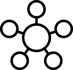 Circular Connections Outline Drawing Svg Vector, Free Vectors File
